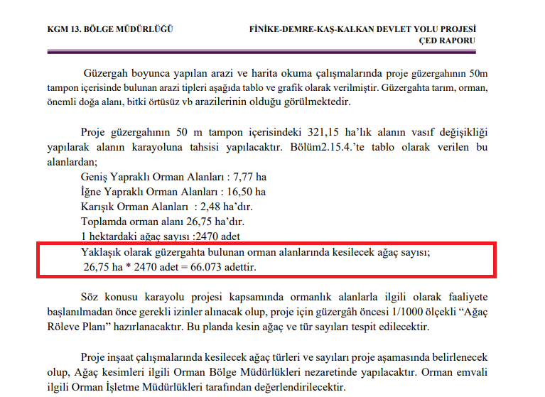 Kesi̇lecek Ağaç Sayisi