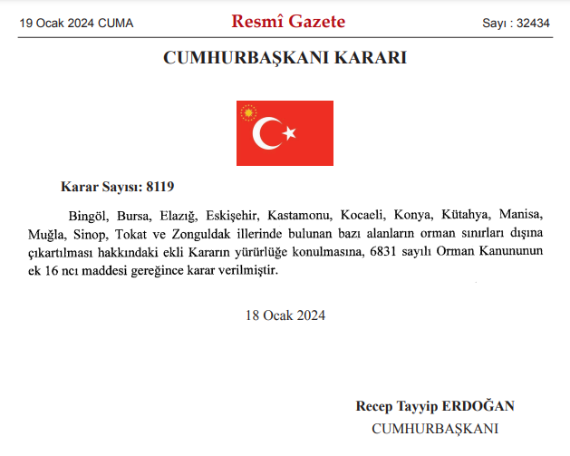 Cumhurbaşkanı Kararı