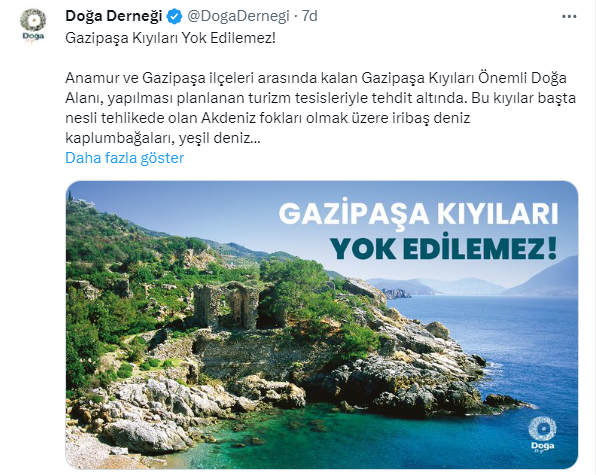 Doğa Derneği'nin Çağrısı