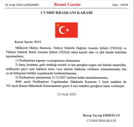 Resmi Gazete'de Yayımlanan Cumhurbaşkanı Kararına Göre Ülke Genelinde 73 Parsel Kamu Arazisi Özelleştirme Kapsamına Alındı