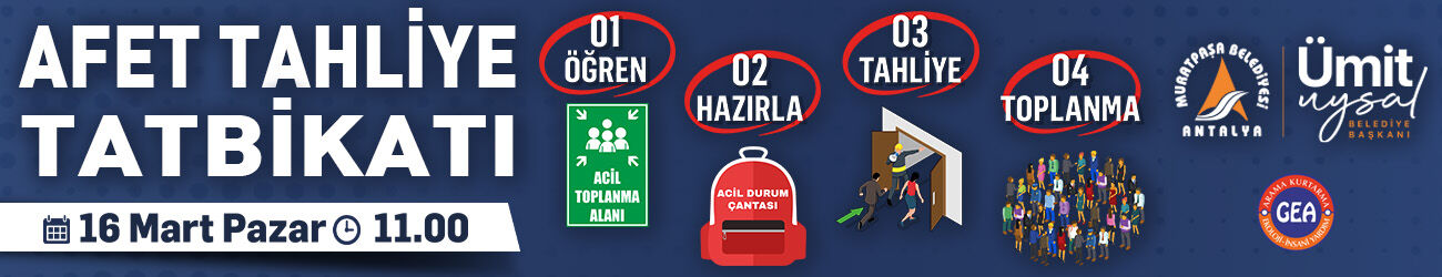 Afet Tahli̇ye Tatbi̇kati 1300X250