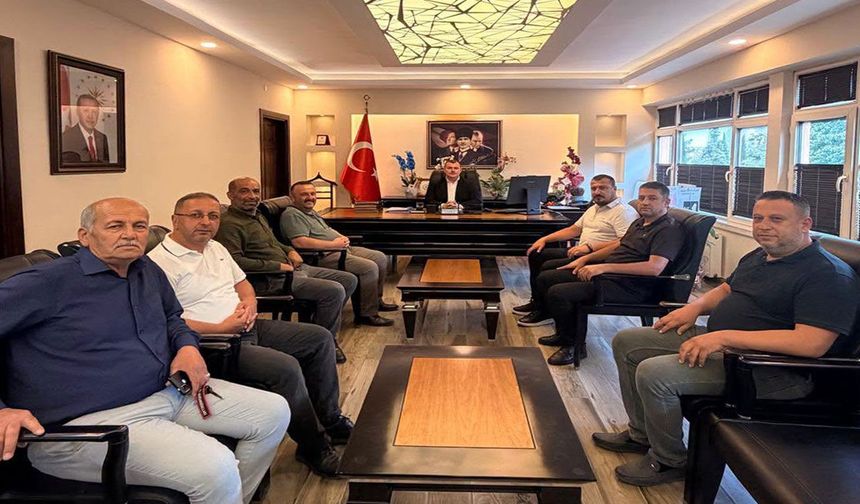 Muhtarlardan Kaymakam Yılmazer'e ziyaret