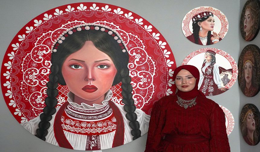 Dantel ve gelinlikler tuvalde buluştu